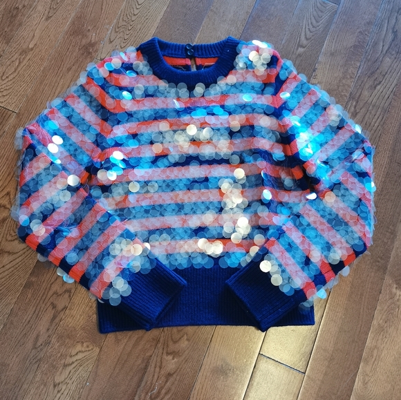 New MIU MIU WOOL SWEATER WITH SEQUIN SIZE 36 - Picture 8 of 12